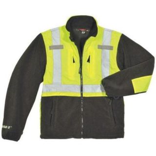 TINGLEY J73022 3X Hi Vis Fleece Liner/Jacket, Lime/Blk, 3XL