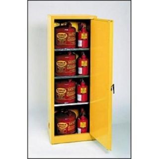 Eagle 1923 Flammable Liquid Storage Cabinets   Yellow One Door Manual Three Shelves