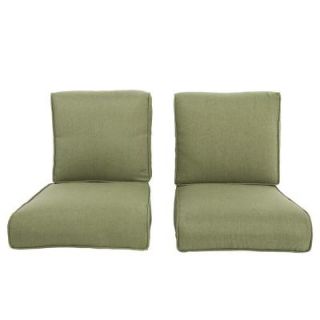 Hampton Bay Pembrey Replacement Outdoor Chat Chair Cushion (2 Pack) HD14223