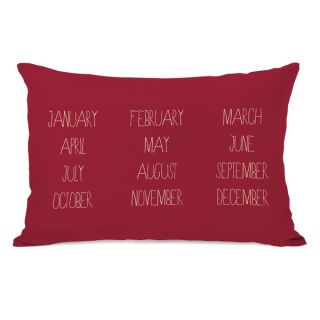 Months Red Throw Pillow   15736158 Great