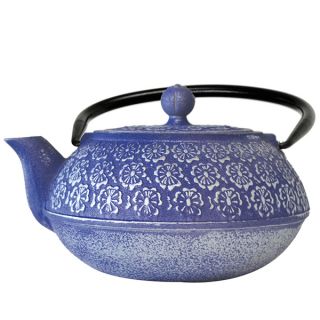Epoca 40 ounce Japanese Blue Floral Cast Iron Teapot   15139651
