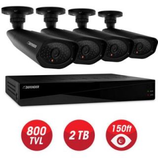 Defender Connected Pro 4 Channel 800 TVL 2TB Surveillance DVR with (4) Outdoor Camera 21153