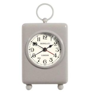 Home Decorators Collection 2 in. Grey Carriage Alarm Table Clock 1725300270