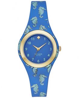 Womens Rumsey Blue and Mint Splash Seapony Print Silicone Strap Watch