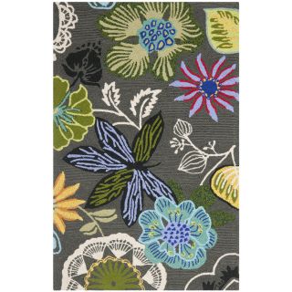 Safavieh Four Seasons Rectangular Gray Floral Woven Accent Rug (Common: 2 ft x 4 ft; Actual: 30 in x 48 in)