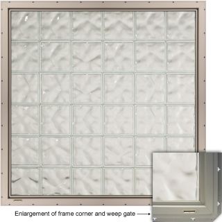 CrystaLok Wavy Pattern Vinyl Glass Block Window (Rough Opening: 10 in x 79.75 in; Actual: 9.25 in x 76.75 in)