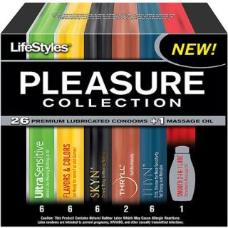Lifestyles Pleasure Collection Condoms & Lubricant Pack, 1ct