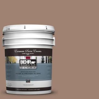 BEHR Premium Plus Ultra 5 gal. #ICC 71 Warm Nutmeg Satin Enamel Exterior Paint 985305