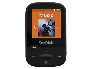 SANDISK SDMX24 008G A46K 8GB 1.44" Clip Sport MP3 Player (Black)