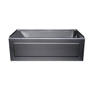 Style Selections Silver Metallic Acrylic Rectangular Alcove Bathtub with Right Hand Drain (Common: 32 in x 60 in; Actual: 19 in x 32 in x 59.875 in)