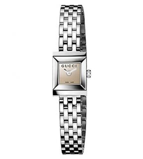 GUCCI   YA128501 G Frame Collection stainless steel watch