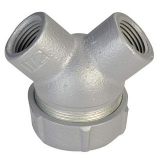 Capped Elbow, 90&#xFFFD;, Iron, Female to Female Connection, 1" Conduit Size