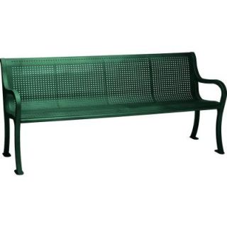 Tradewinds Oasis 6 ft. Perforated Bench with Back in Hunter HD C6111OC H