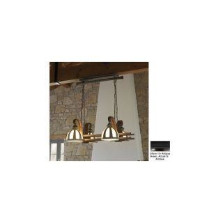 Lustrarte Armada W 4 Light Antique Kitchen Island Light with Fabric Shade