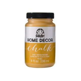 FolkArt Home Decor 8 oz. Vintage Mustard Ultra Matte Chalk Finish Paint 34155