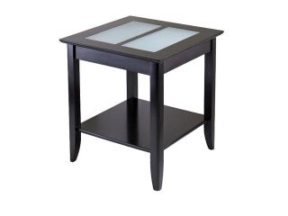 Syrah End Table with Frosted Glass