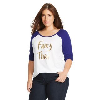 Womens Plus Size Graphic 3/4 Sleeve T Shirt   Merona™