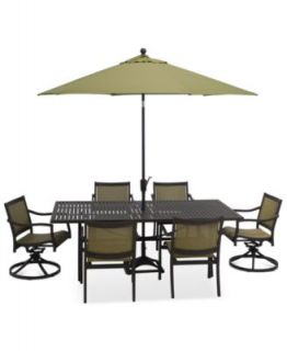 Lexford 7 Piece Aluminum Patio Set: 84 x 42 Table, 4 Dining Chairs