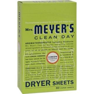 Mrs. Meyer'S Dryer Sheets   Lemon Verbena   80 Sheets (Pack Of 4)