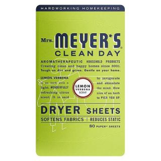 Mrs. Meyers Lemon Verbena Dryer Sheets 80 ct