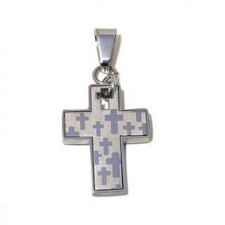Michael Anthony Jewelry® Scripture Cross Stainless Steel Pendant   7735284