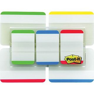 Post it 1 & 2 Durable Tabs, Assorted Colors, 114 Tabs/Pack