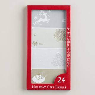 Gold and Silver  Gift Labels, 24 Pack