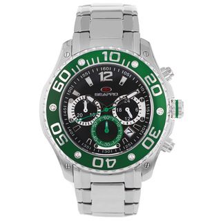 Seapro Mens Celtic Chronograph Watch with Black Dial and Green