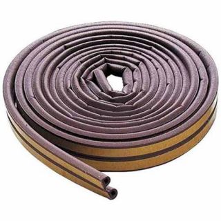 M D Products 63602 17' Brown Extreme Temperature D Profile Weather Stripping