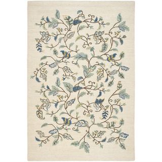 Martha Stewart Autumn Woods Colonial Blue Wool/ Viscose Rug (8x 10)