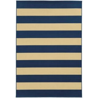 Home Decorators Collection Nantucket Navy 5 ft. 3 in. x 7 ft. 6 in. Area Rug 2168430320
