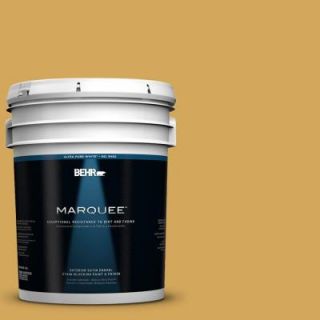 BEHR MARQUEE 5 gal. #340D 5 Galley Gold Satin Enamel Exterior Paint 945305