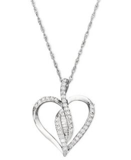 Wrapped in Love™ Diamond Pendant, Sterling Silver Diamond Heart