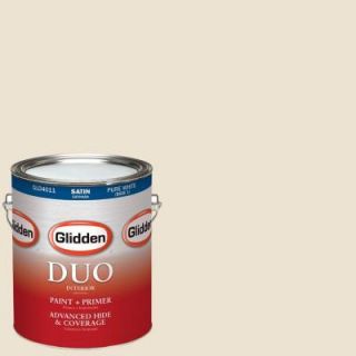 Glidden DUO 1 gal. #HDGWN31 Elegant Ivory Cream Satin Latex Interior Paint with Primer HDGWN31 01SA