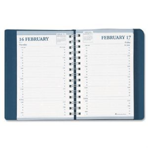 Daily Planner, 12 Months Jan Dec, Blue/White