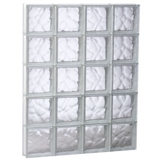 REDI2SET Wavy Glass Pattern Frameless Replacement Glass Block Window (Rough Opening: 31.5 in x 33.25 in; Actual: 31 in x 32.75 in)