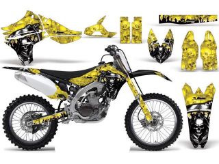 2010 2013|Yamaha|YZF|450::AMRRACING MX Graphics Decal Kit Reaper Yellow