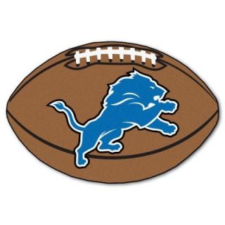 FANMATS NFL Detroit Lions Brown 1 ft. 10 in. x 2 ft. 11 in. Specialty Accent Rug 5742