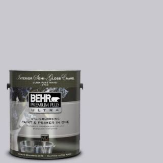 BEHR Premium Plus Ultra 1 gal. #ECC 62 1 Urban Gray Semi Gloss Enamel Interior Paint 375001