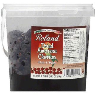 Roland Dried Whole & Broken Amarena Cherries, 35.3 oz, (Pack of 4)