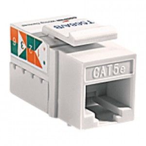 Cooper 5547 5EGY QuickPort Snap In Ethernet Connector, Voice Jack Category 3 RJ11   Gray