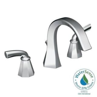 MOEN Felicity 8 in. Widespread 2 Handle High Arc Bathroom Faucet Trim Kit in Chrome (Valve Not Included) TS448