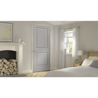 ReliaBilt Driftwood Prehung Solid Core 2 Panel Square Interior Door (Common: 36 in x 80 in; Actual: 37.562 in x 81.688 in)