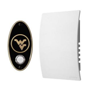 NuTone College Pride West Virginia University Wired/Wireless Door Chime Mechanism and Pushbutton Kit   Antique Brass CP1WVAB