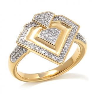 Diamonds Unleashed by Kara Ross 0.27ct Diamond Vermeil Ring   7962175