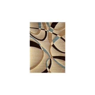 United Weavers Of America Contours Ivory Rectangular Indoor Woven Area Rug (Common: 5 x 8; Actual: 63 in W x 86 in L)