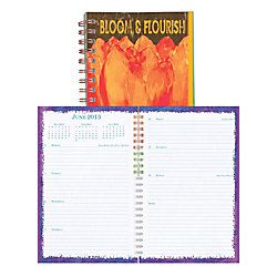 Day Timer 30percent Recycled Flavia Weekly Planner 5 12 x 8 12  Floral Cover January December 2013