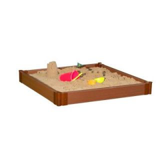 Frame It All Two Inch Series 4 ft. x 4 ft. x 5.5 in. Composite Square Sandbox Kit 300001243