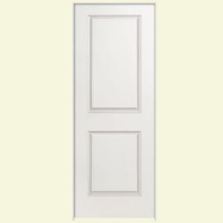 Masonite 30 in. x 80 in. Solidoor Smooth 2 Panel Square Solid Core Primed Composite Single Prehung Interior Door 19167