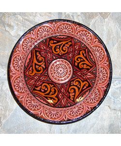 10 inch Engraved Ceramic Plate (Morocco)